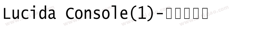 Lucida Console(1)字体转换
